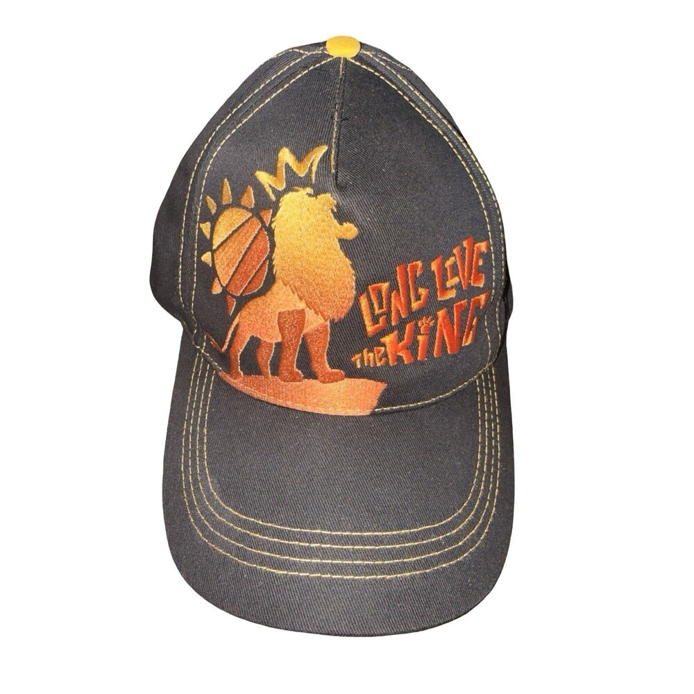 Disney Lion King Youth Hat Adjustable Black Cap Simba Embroidered New